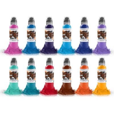Complete Set of 12 World Famous Ink Primary Colour Set #2 30ml (1oz) image 0
