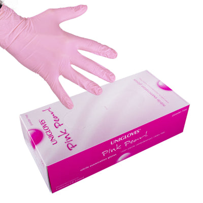 Pink Nitrile Gloves image 0