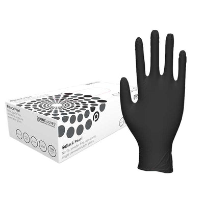 Unigloves Black Pearl Disposable Nitrile Gloves image 0