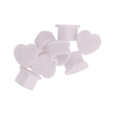 White Heart Silicone Ink Cups 200